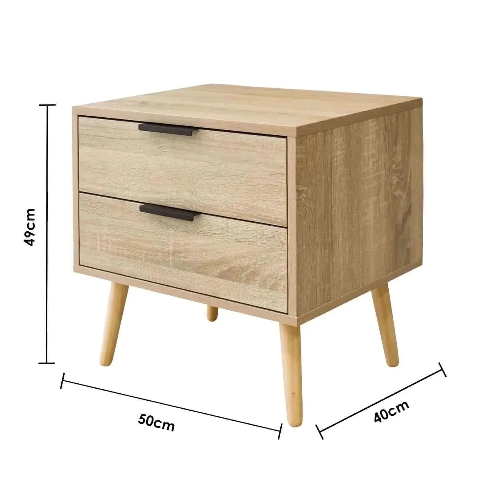 Milano Decor Paddington Drawers Bedside Table Nightstand Unit