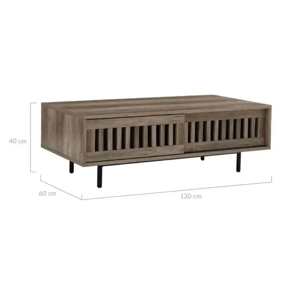 Nathan Mid-century Modern Coffee Table with Storage