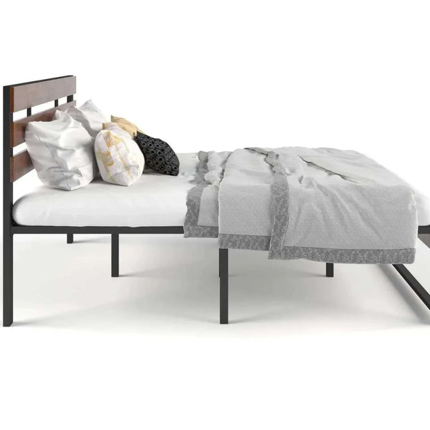 Wooden and Metal Bed Frame Double