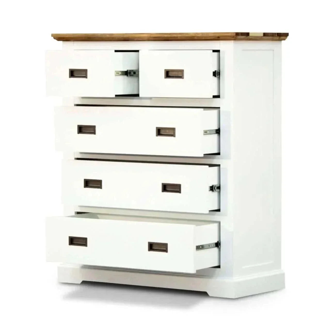 Orville 4pc Queen Bed Frame Suite Bedside Tallboy Furniture Package -M