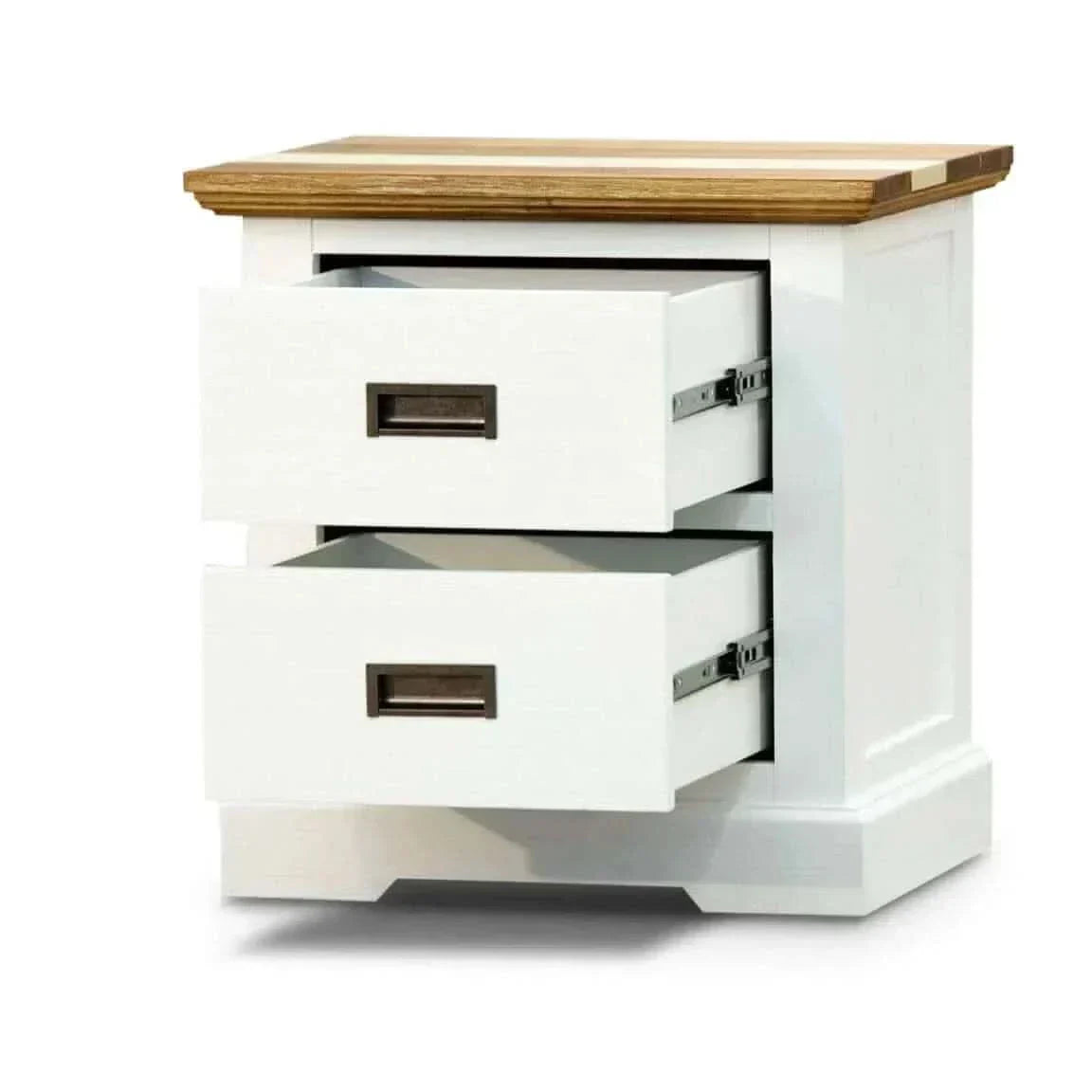 Orville 4pc Queen Bed Frame Suite Bedside Tallboy Furniture Package -M