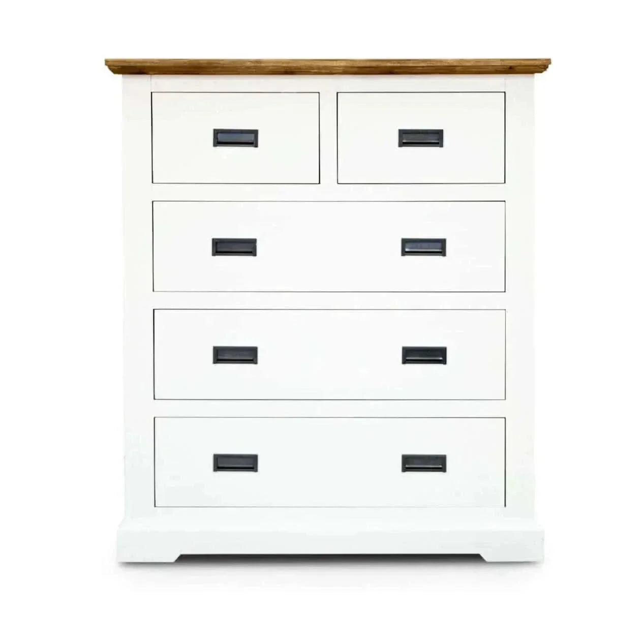 Orville 4pc Queen Bed Frame Suite Bedside Tallboy Furniture Package -M