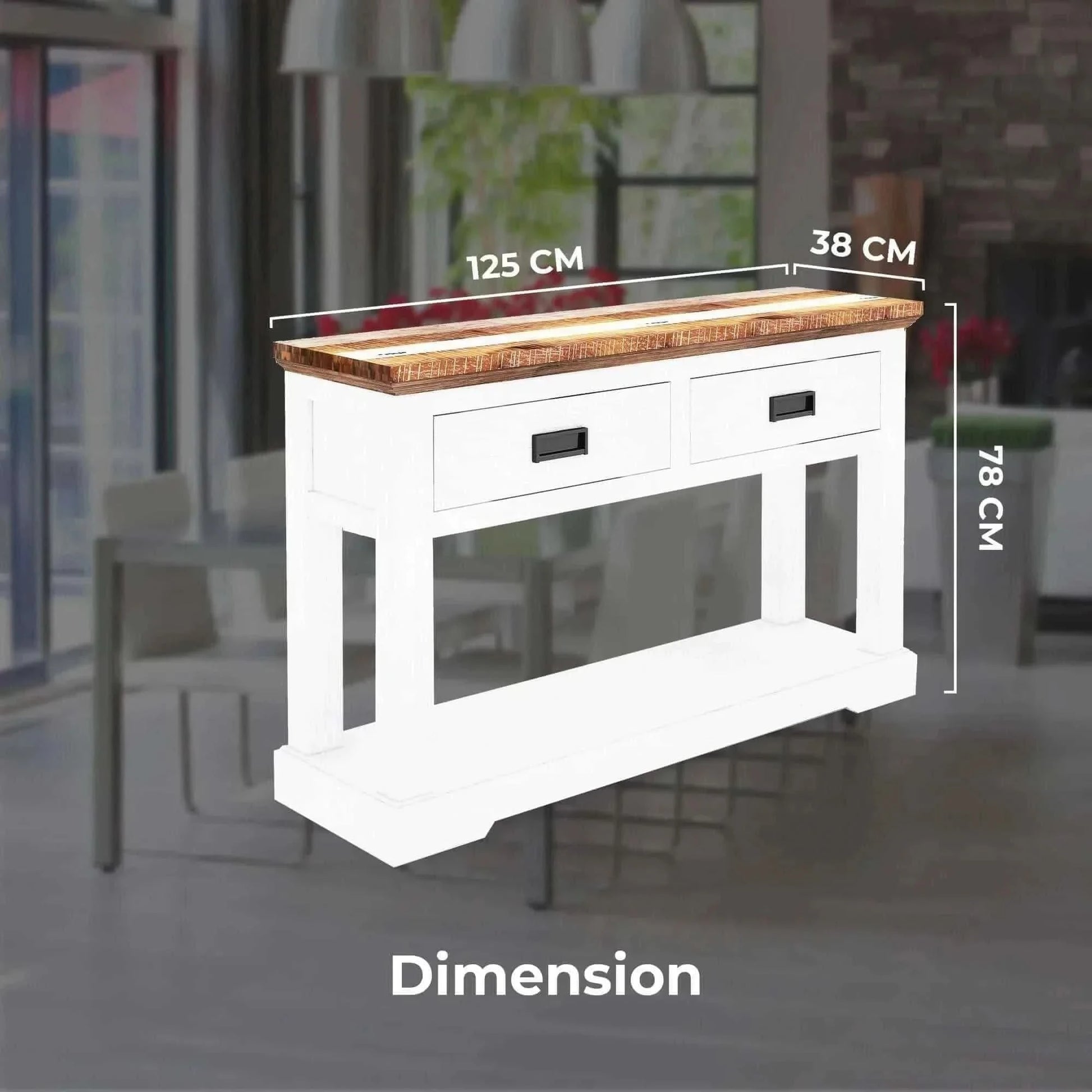 Orville Console Hallway Entry Table 125cm Solid Acacia Timber Wood - M