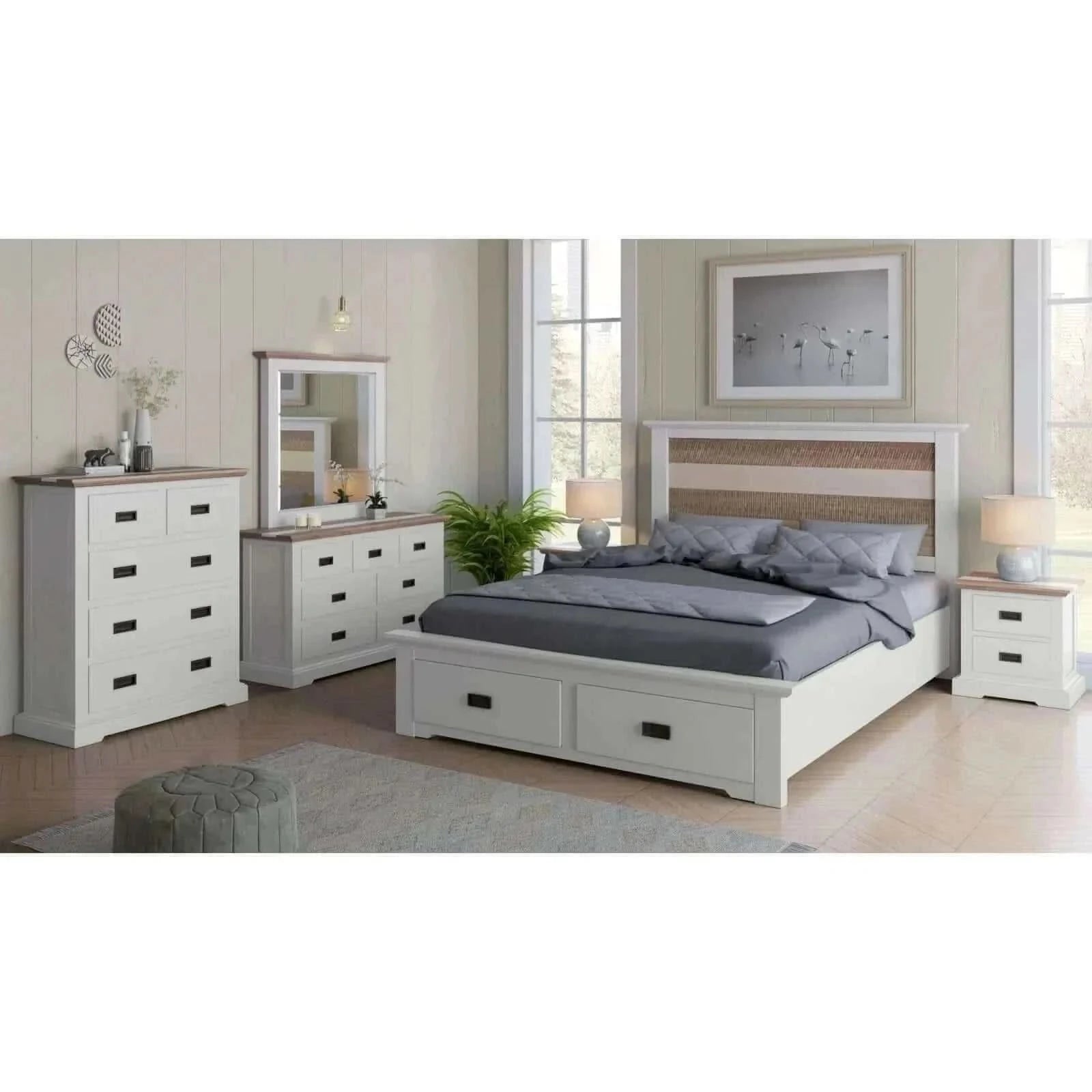 Orville Dresser 7 Chest of Drawers Solid Wood Storage Cabinet - Multi 