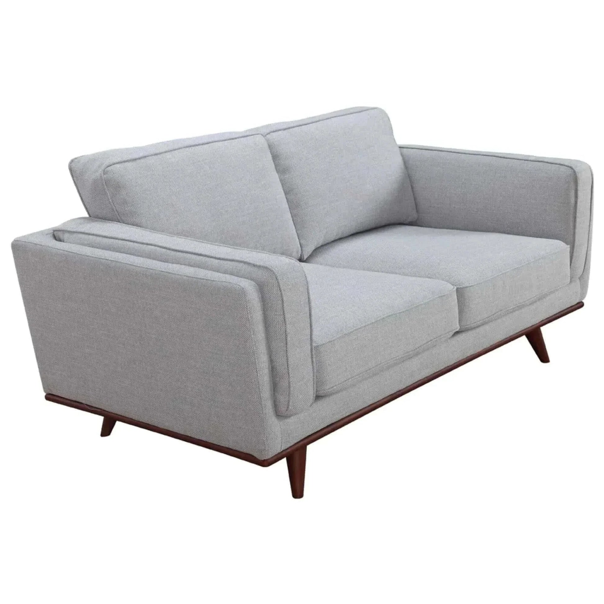 Petalsoft 2 Seater Sofa Fabric Upholstered Lounge Couch - Grey