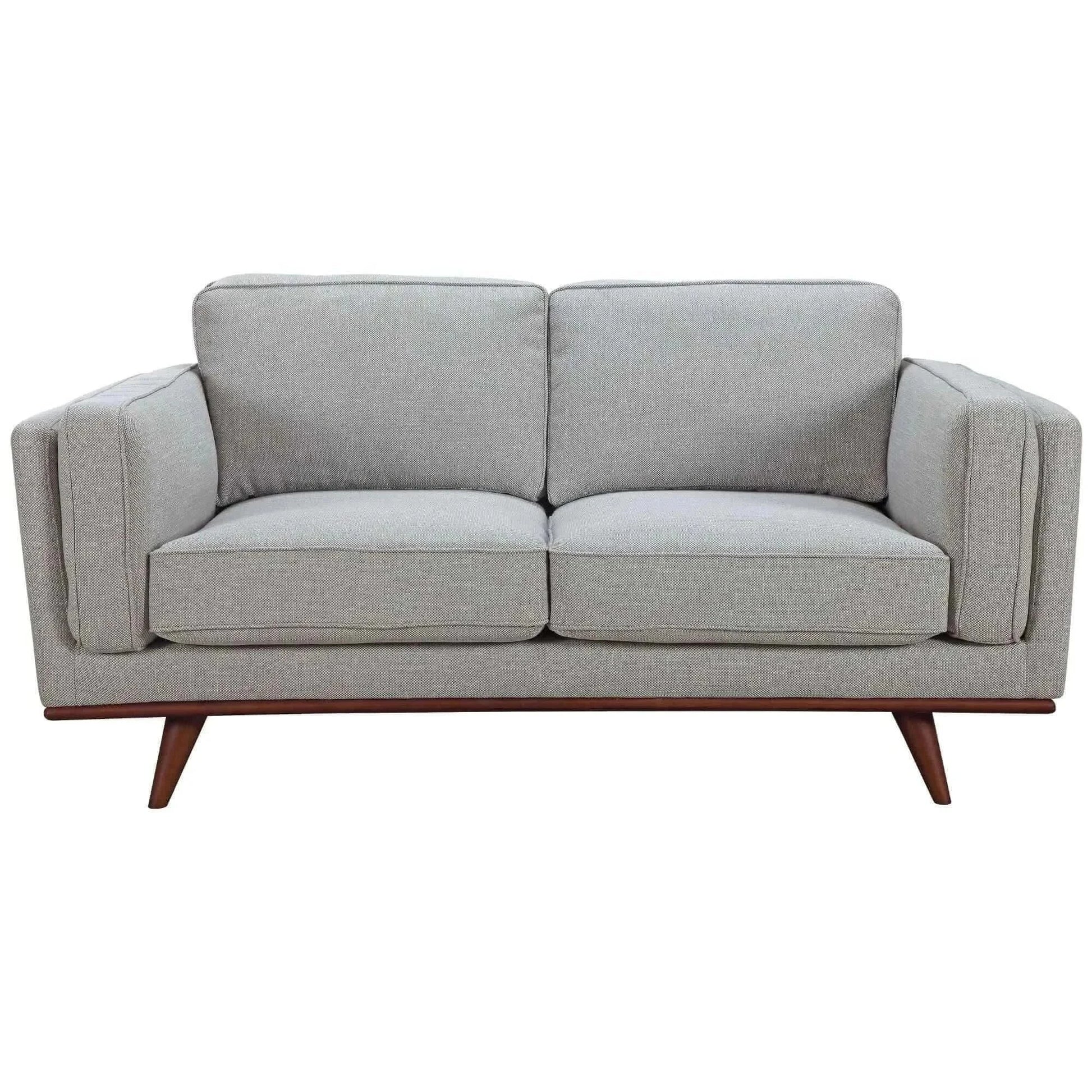 Petalsoft 2 Seater Sofa Fabric Upholstered Lounge Couch - Grey