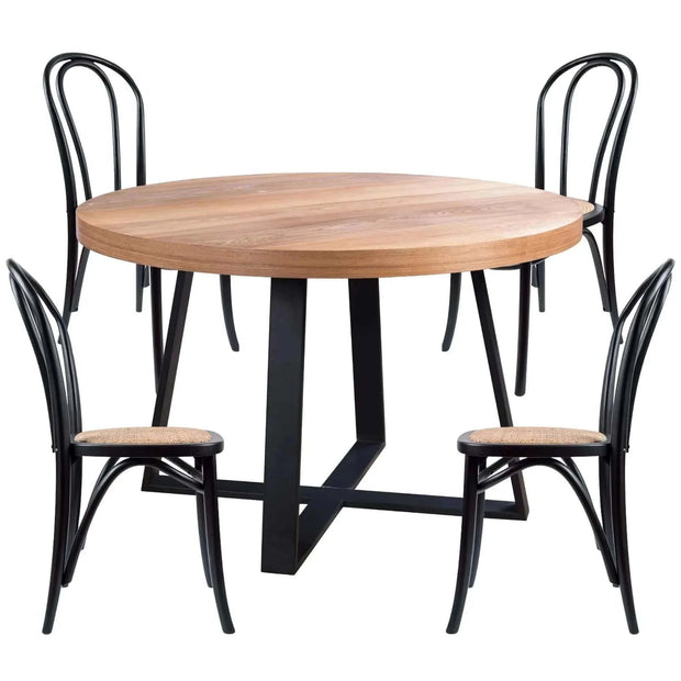 5 piece round dining set