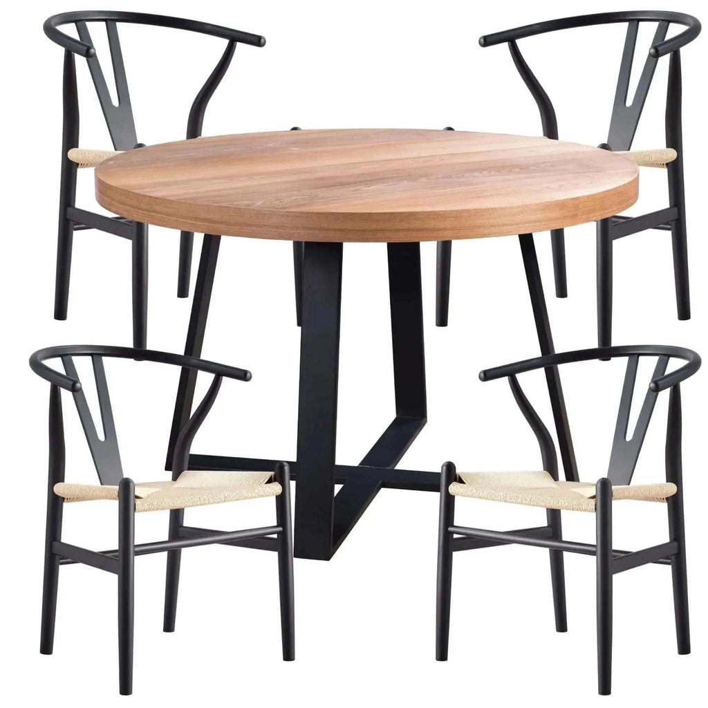 round dining table set for 4-Upinteriors