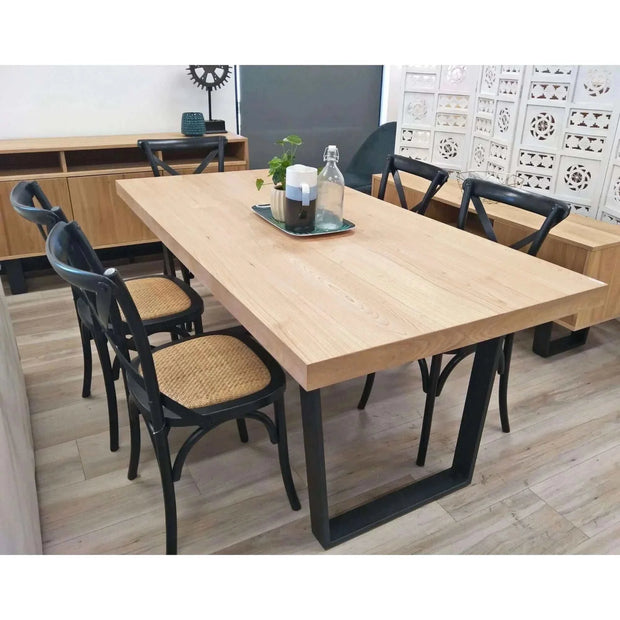 wood dining room table and chairs