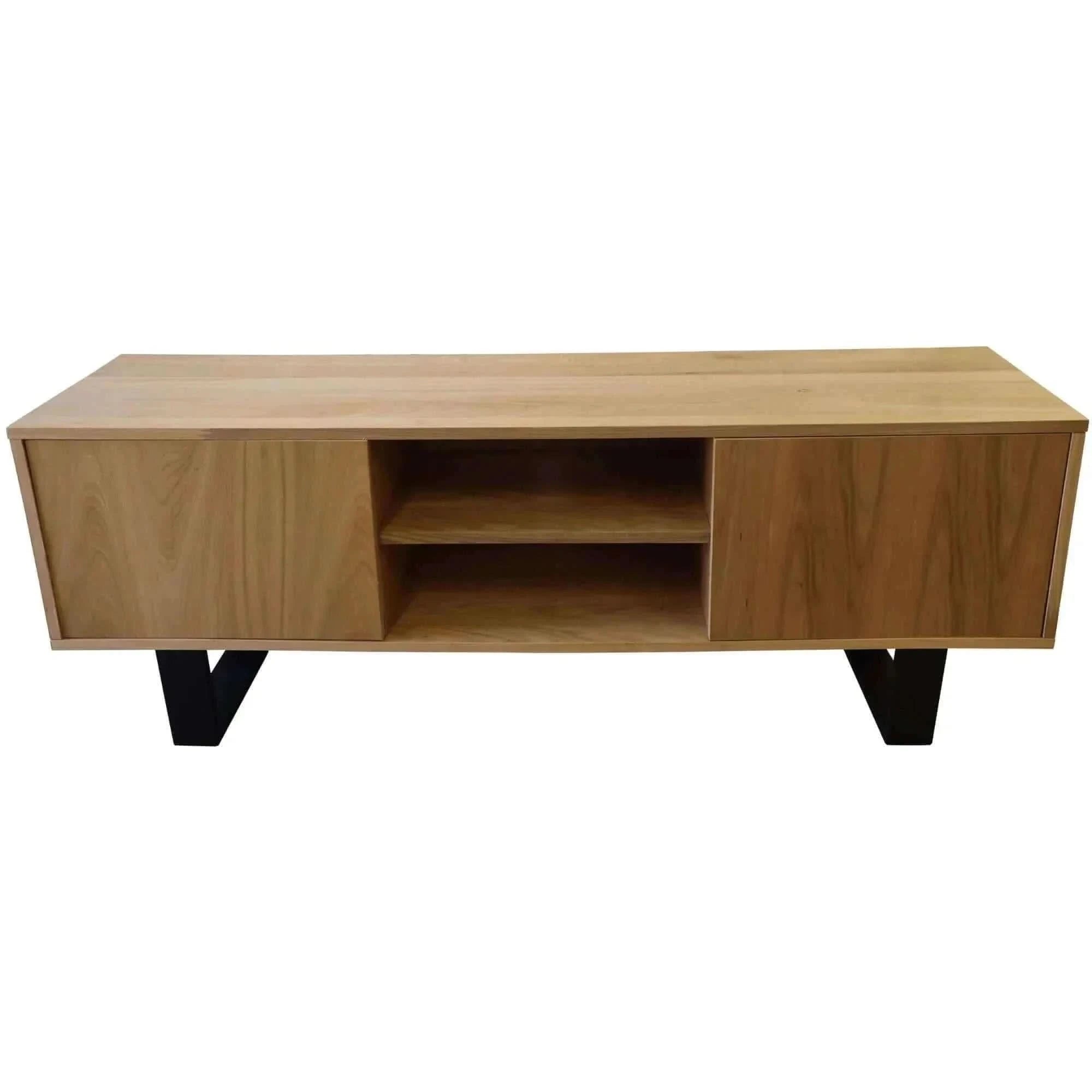 Petunia ETU Entertainment TV Unit 160cm Elm Timber Wood 2 Door - Natur