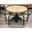 Round Wood Dining Table Black 