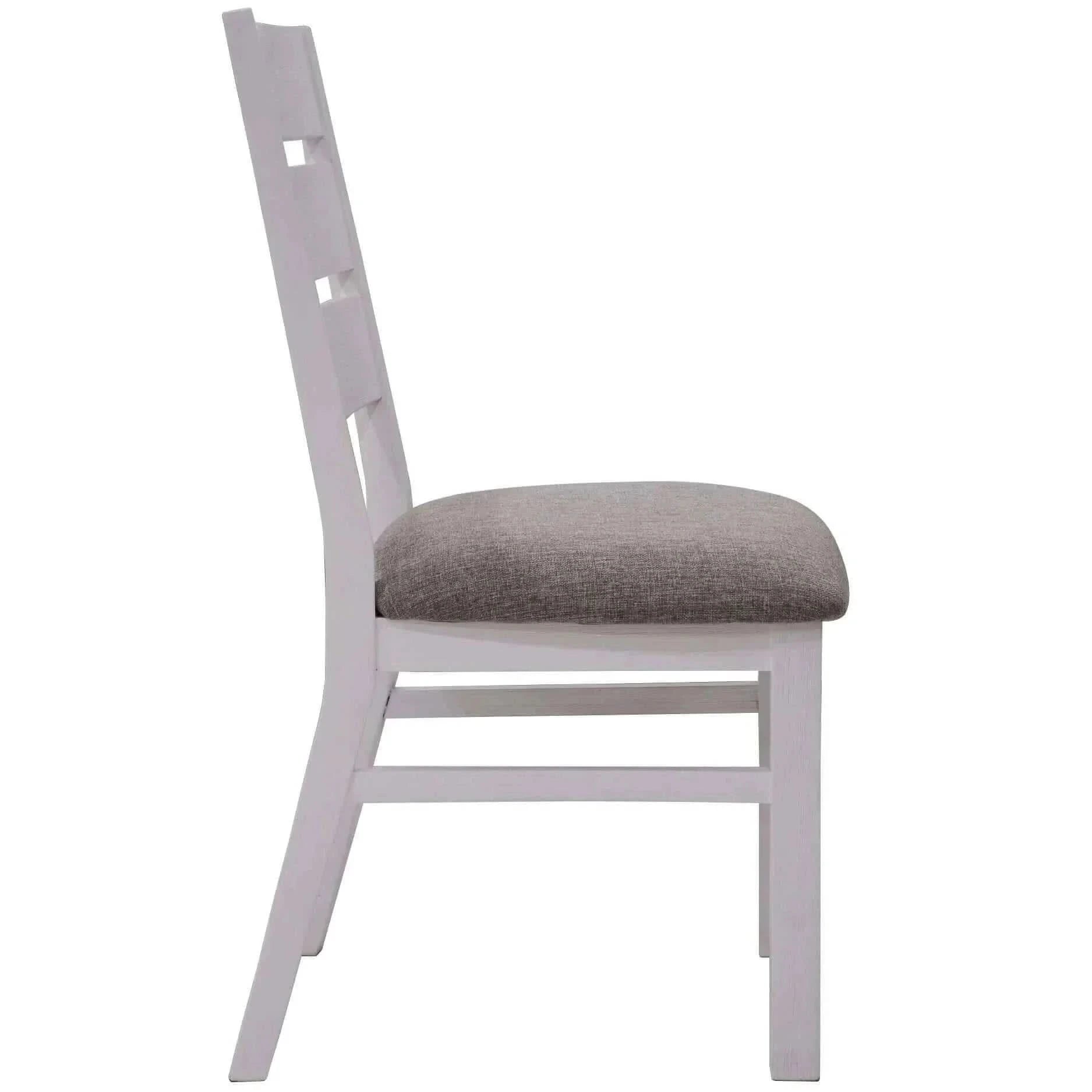 Plumeria Dining Chair Set of 4 Solid Acacia Wood Dining Furniture - Wh