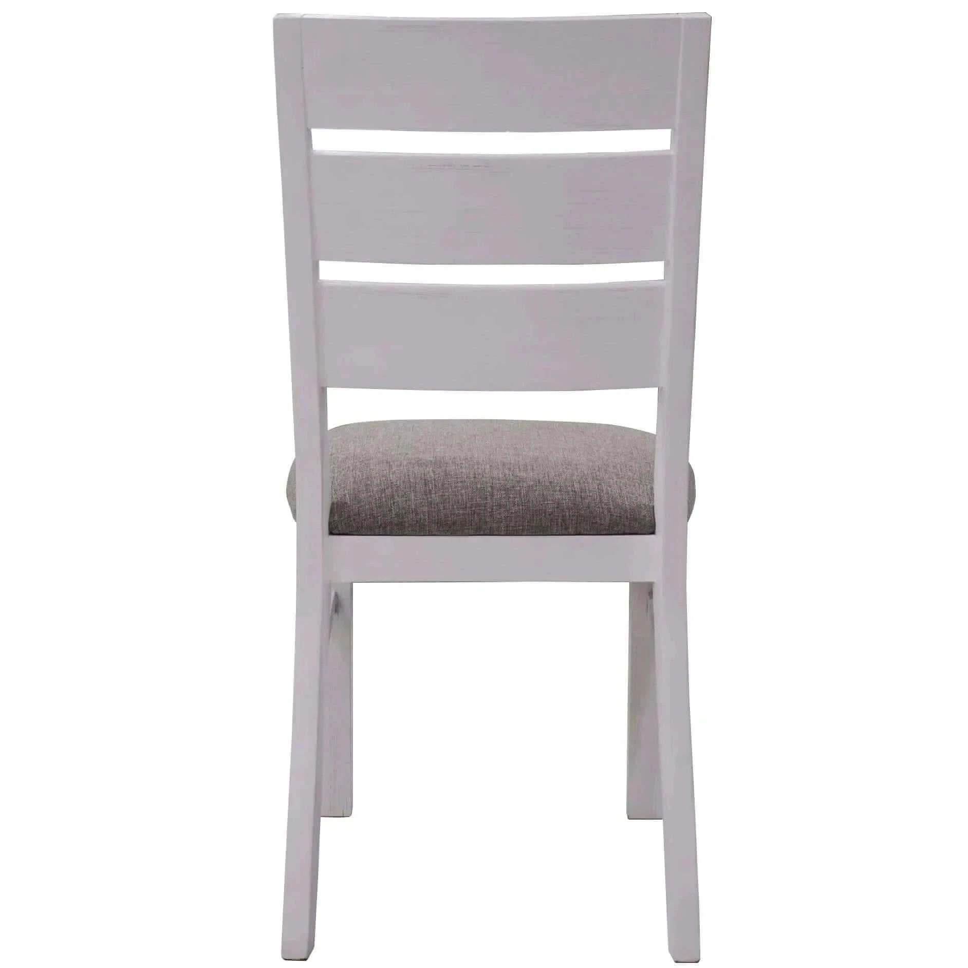 Plumeria Dining Chair Set of 4 Solid Acacia Wood Dining Furniture - Wh