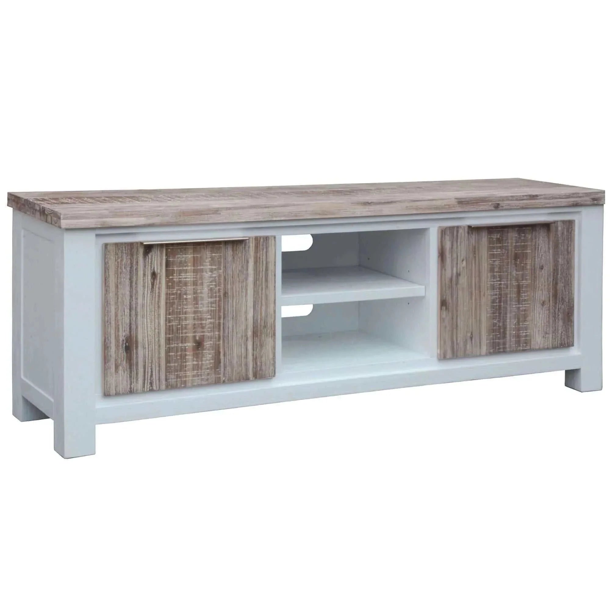 White and brown TV Unit 