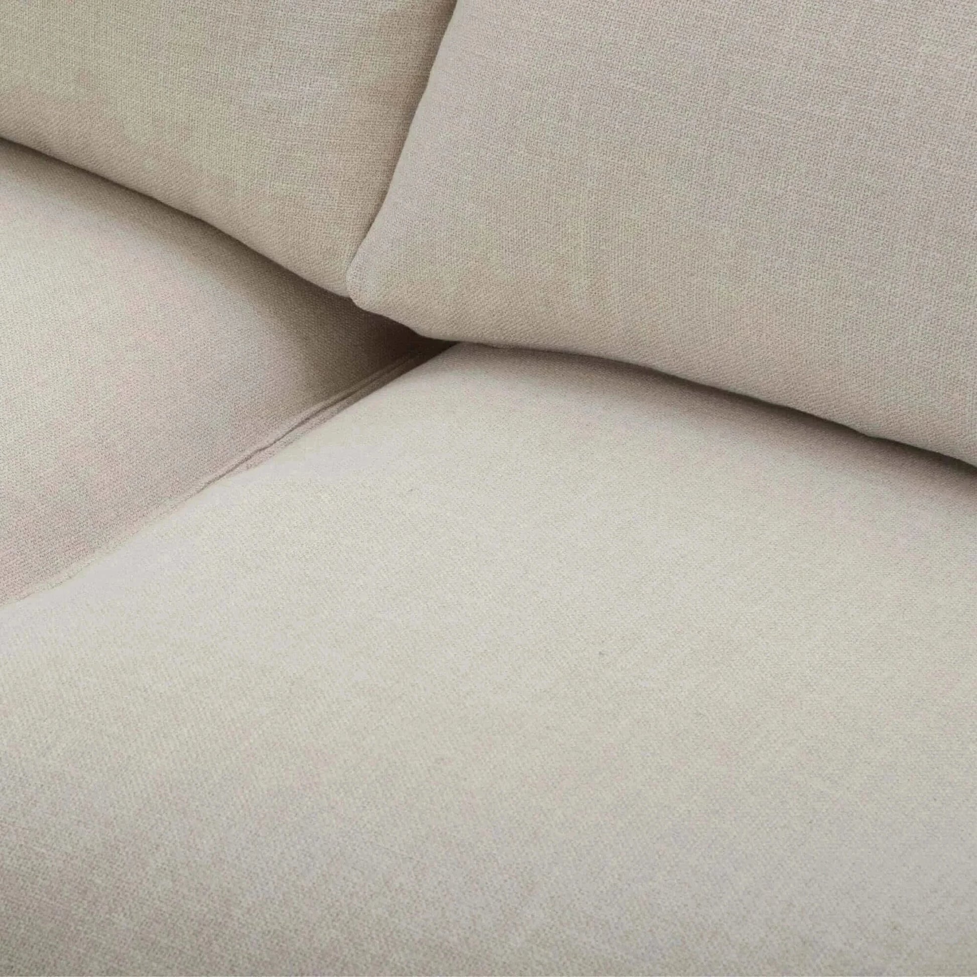 Plushy 2 + 3 Seater Sofa Set Fabric Upholstered Lounge Couch - Stone