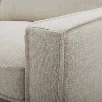Plushy 2 + 3 Seater Sofa Set Fabric Upholstered Lounge Couch - Stone