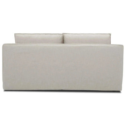 Plushy 2 Seater Sofa Fabric Upholstered Lounge Couch - Stone