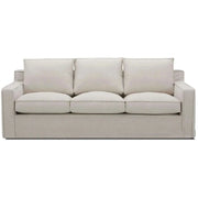 Plushy 3 Seater Sofa Fabric Upholstered Lounge Couch - Stone