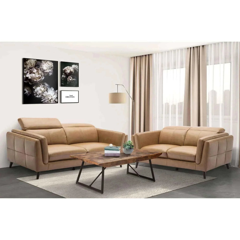 two seater leather sofa