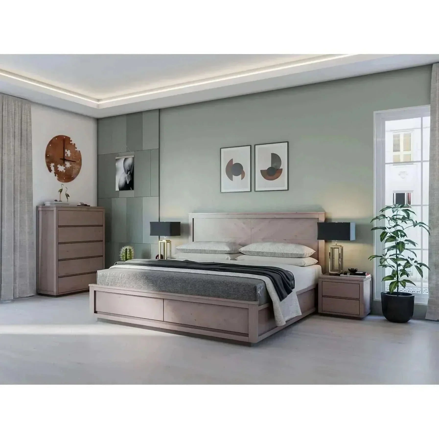 Rosemallow 4pc Queen Size Bedroom Package Set