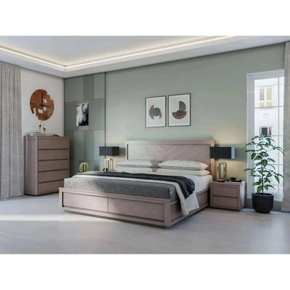 Rosemallow King Size Bed Parquet Solid Messmate Timber Wood