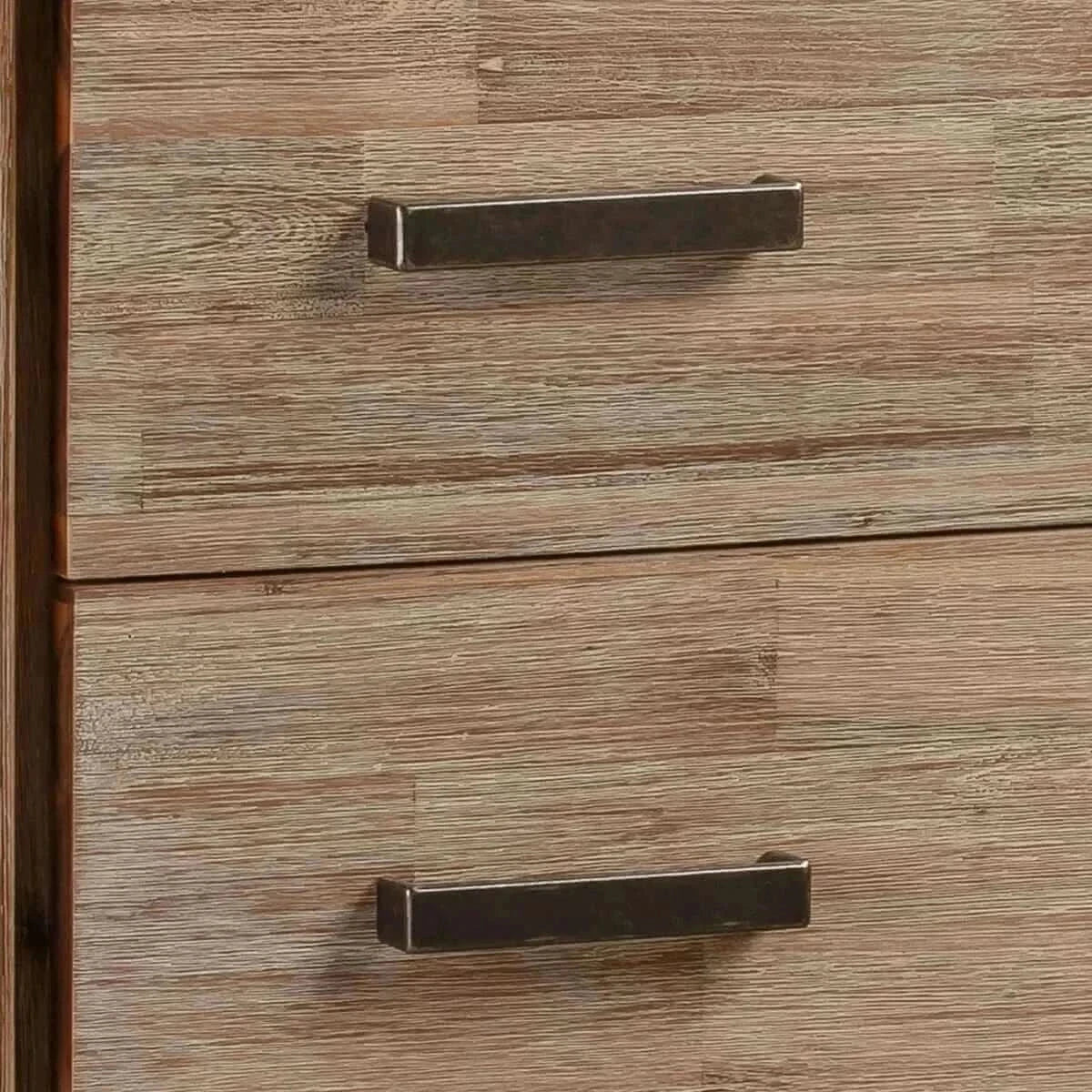 Tallboy with 4 Storage Drawers Assembled in Oak Colour Solid Wooden