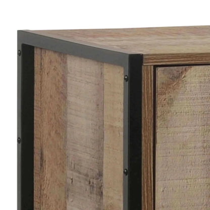 TV Cabinet with 2 Storage Drawers Cabinet Natural Wood Like Particle b