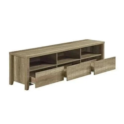 Oak Colour 3 Storage Drawers Entertainment Centre