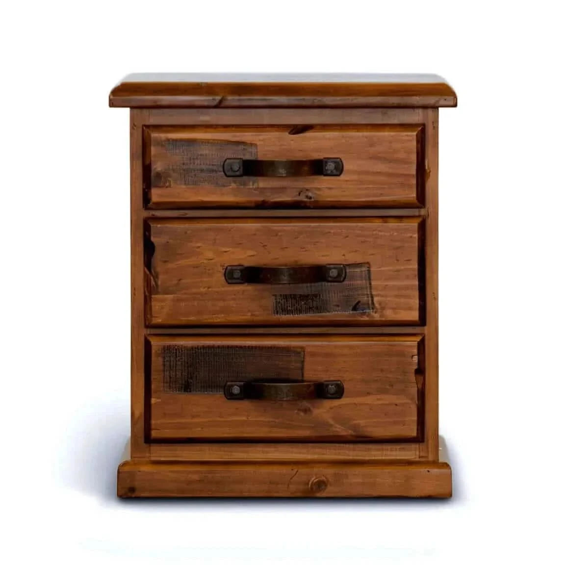 Umber 3 Drawers Storage Cabinet End Table - Dark Brown