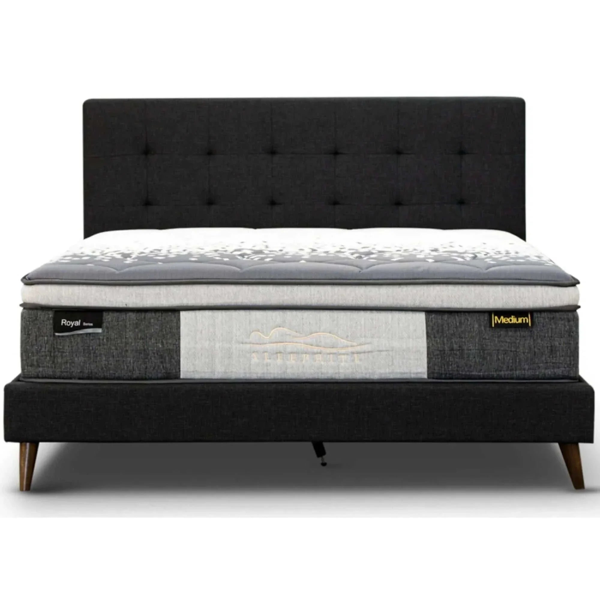 king single upholstered bed