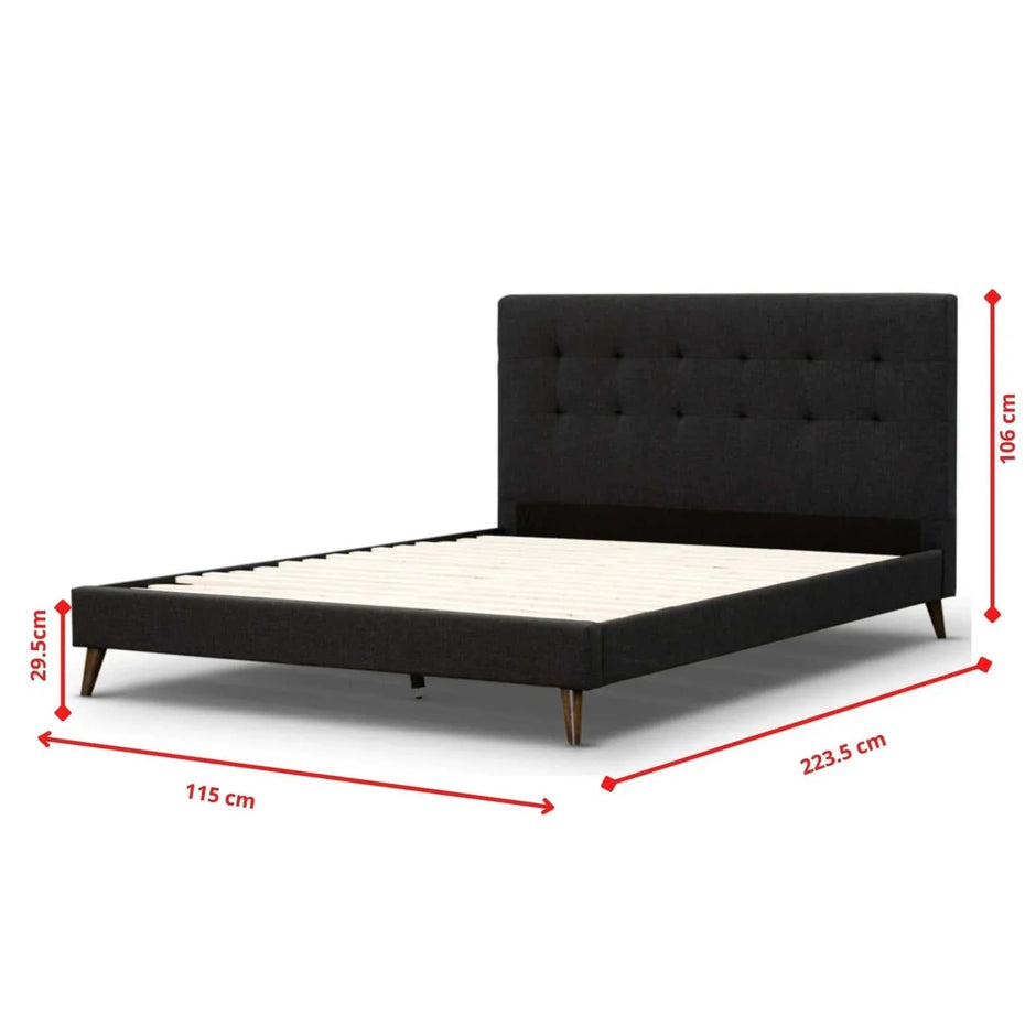 king single upholstered bed