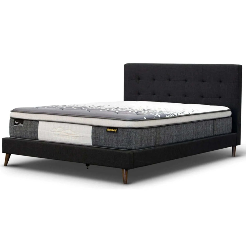 king single upholstered bed