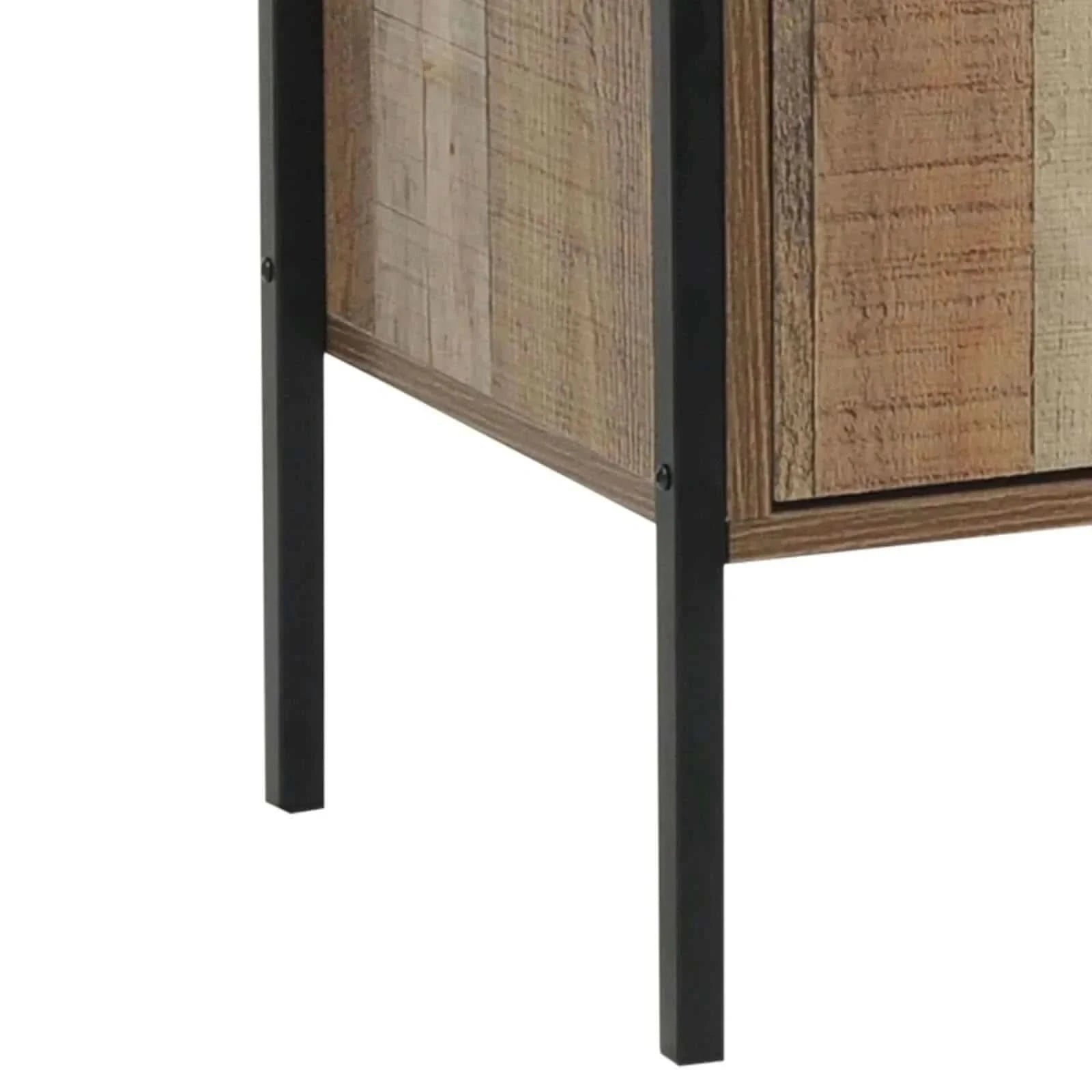 Wine Cabinet with 2 Storage and open Selves Bar Sideboard in Oak Colou