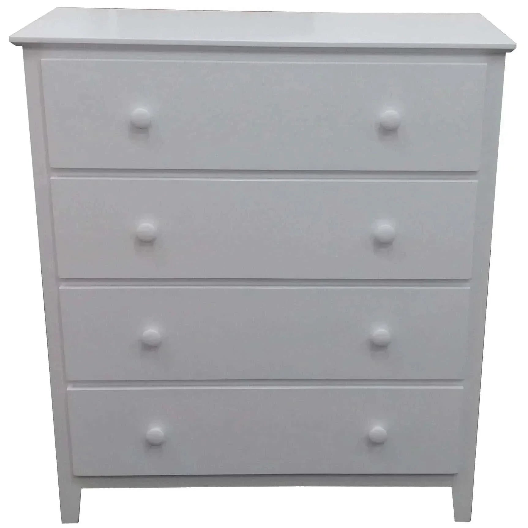 Wisteria 4pc Double Bed Suite Bedside Tallboy Bedroom Set -White