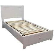 Wisteria Bed Frame King Single Size Mattress Base Storage Drawer - Whi