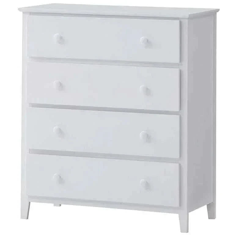 Wisteria Tallboy 4 Chest of Drawers Cabinet - White