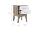 2 Drawers Bedside Table