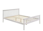 queen bed white wood