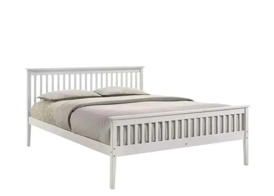 Wooden Queen Bed Frame - White